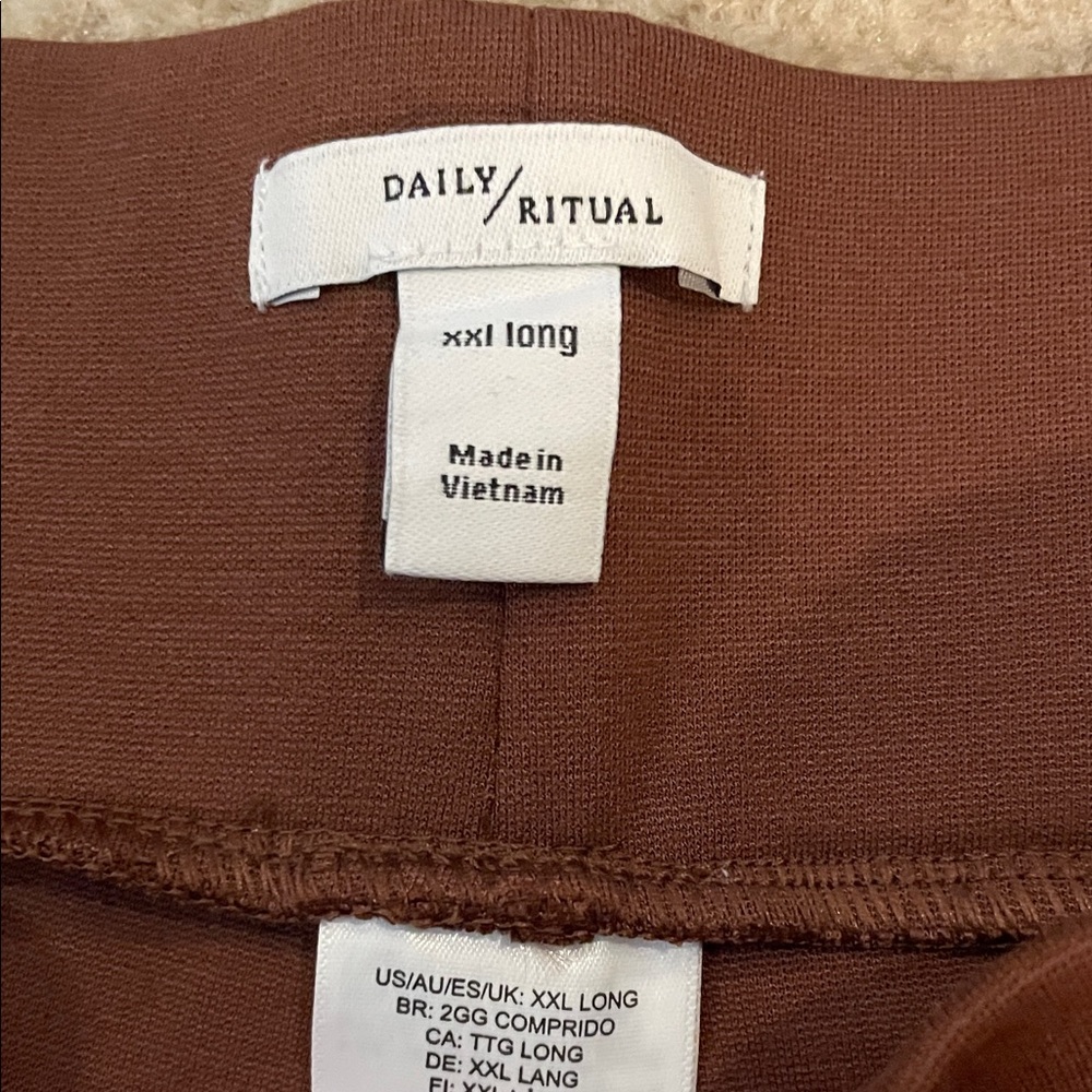Daily Ritual Chocolate Brown Pants - Picture 2 of 5